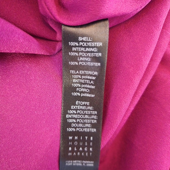 White House Black Market Magenta Floral Shift Dress Size 8 - Picture 2 of 3